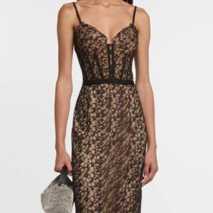 Simkhai Ruth Lace Midi Dress - black (NWT)